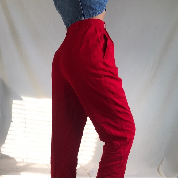 SOLD • vintage cherry red trousers - Picture 2 of 4